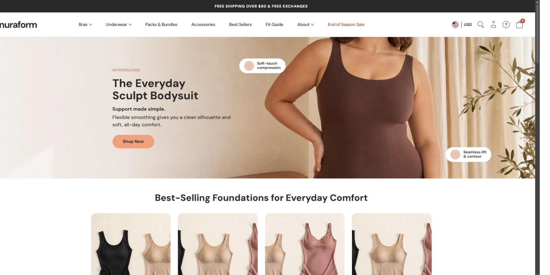 NURA FORM website interface